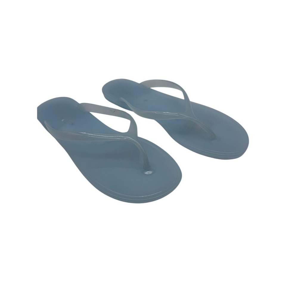 Jeffrey Campbell Light Blue Translucent Jelly Flip Flop Sandals Size 8